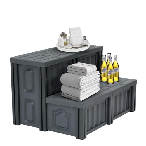Multifunctional Double Cubicle Spa Steps with Storage
