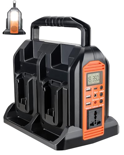 4-Ports DC 20V to AC 110-120V Battery Inverter with 3 USB-A Port