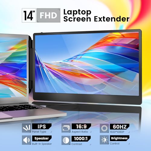 FHD 1080P IPS Dual Laptop Screen Extender