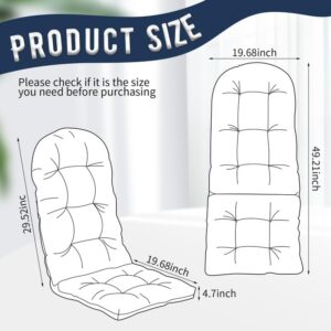 Waterproof Rocking Chair Cushion - Fade Resistant Patio Furniture Cushions