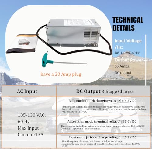 20 Amp AC Power Cord wf-9865-ad RV Power Converter