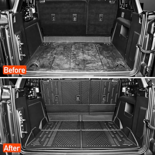 Seat Cover Protector Cargo Liner for Ford Bronco Accessories(Trunk Mat+Backrest Mats+Lower Trunk Mat)