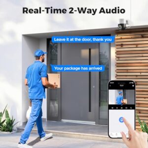 4pcs Wired 4K Outdoor PoE IP Cameras with 2-Way Audio
