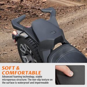 2-Up Passenger Soft Seat with Grab Handles Foot Pedals for Can Am Ryker All Models Accessories; Replace #219400842 (MAX Mount 219400800 Required)