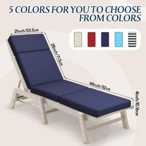 72 x 21 x 4 Inch Lounge Chair Cushions for Outdoor Furniture - Waterproof Lounge Patio Replacement Cushion