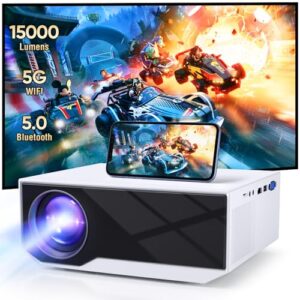 15000lux 500ANSI Native 1080P Bluetooth Mini Projector For Outdoor Home Movie 300"