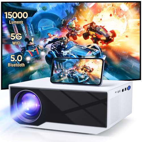 15000lux 500ANSI Native 1080P Bluetooth Mini Projector For Outdoor Home Movie 300"