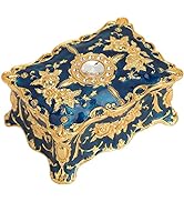 Dpofirs Trinket Box Faberge Egg Enameled Jewelry Box, Faberge Egg Jewelry Boxes Gift for Home Dec...