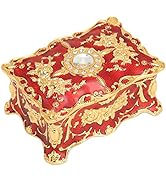 Trinket Box Faberge Egg Enameled Jewelry Box, Faberge Egg Jewelry Boxes Gift for Home Decor, Clas...