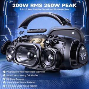 Massive Bass Party Boombox IPX7 Waterproof Bluetooth Speaker Large