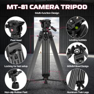 61inch/155cm Heavy Duty Aluminum Alloy Camera Tripod Stand