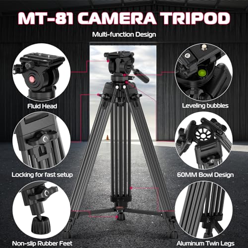 61inch/155cm Heavy Duty Aluminum Alloy Camera Tripod Stand
