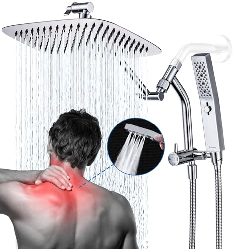 Rain Shower Head with Handheld Spray Combo