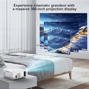 2024 Update 16000Lumens Native 1080P Full HD Bluetooth Mini Projector