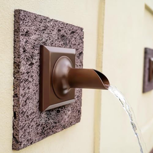 316 Stainless Steel Spillway Waterfall Accent Scupper Feature with Integrated Spray Baffle for Landscape Decor