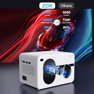 14000L ZDK Video Movie Portable Outdoor Wifi Projector Home Theater