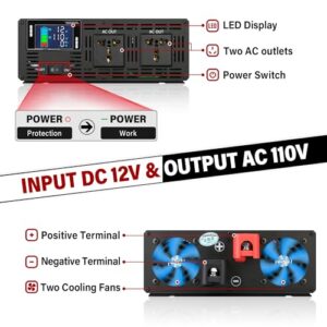 Car Power Inverter with Dual AC Outlets