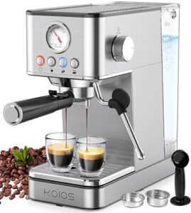 Upgraded 1200W Espresso Maker with Foaming Steam Wand