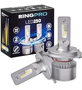 Ring Automotive H4 LED Headlight Bulbs, 250% Brighter, 6000K Whiter, UK Tested High Performance H...