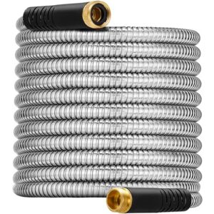 304 Stainless Steel Heavy Duty non Kinking Flexible Garden Hose – 3/4'' Fittings