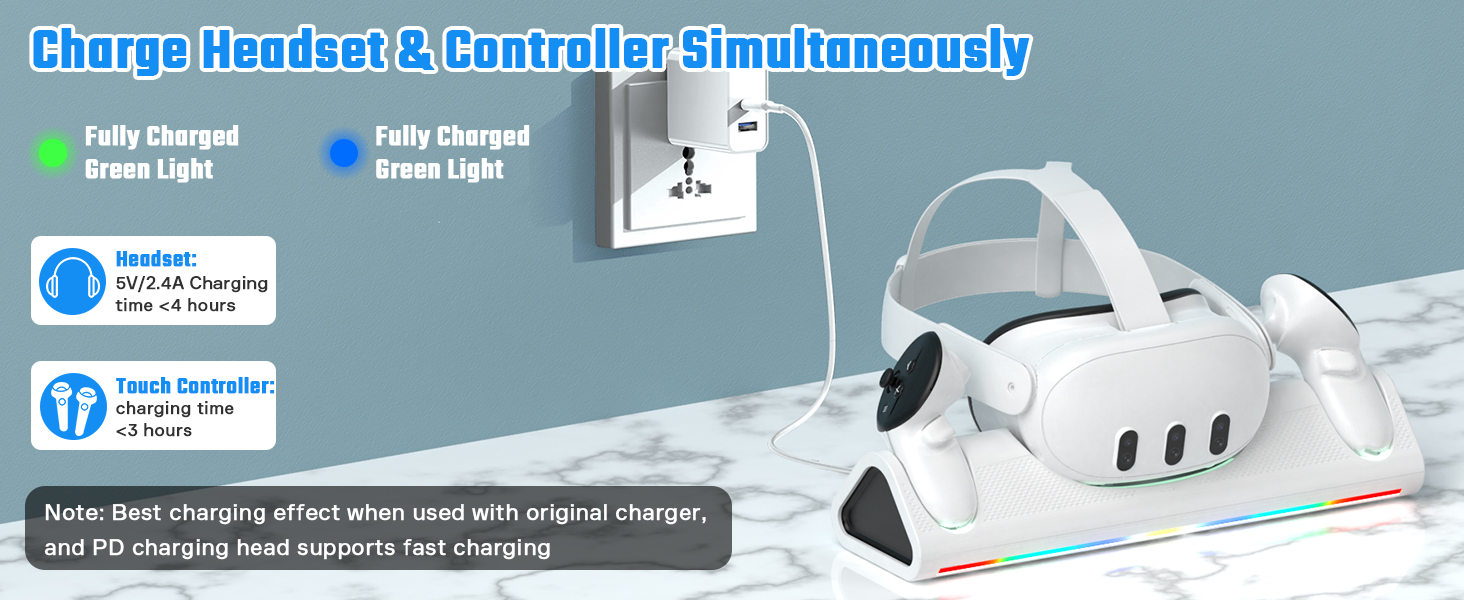 Charging Dock Station for Meta Quest 3 Quest 3 Charging Dock Quest 3 Charging Dock Station