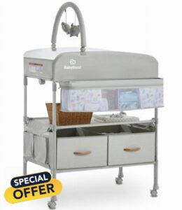 Portable Baby Changing Table with 2 Storage Baskets