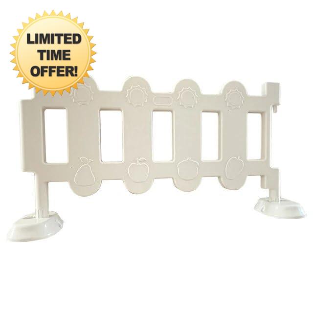 White Soft Play Plastic Fence Panels (5-Pack)