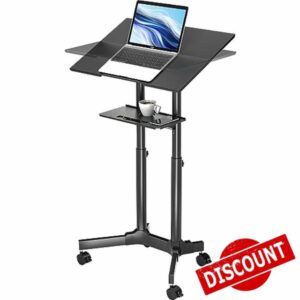 BONTEC Lecterns & Podiums Portable Mobile Standing Laptop Desk