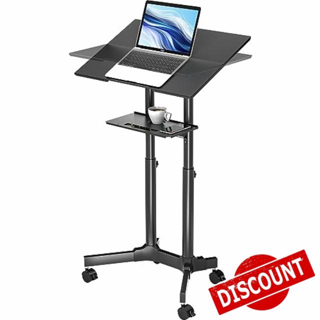 BONTEC Lecterns & Podiums Portable Mobile Standing Laptop Desk