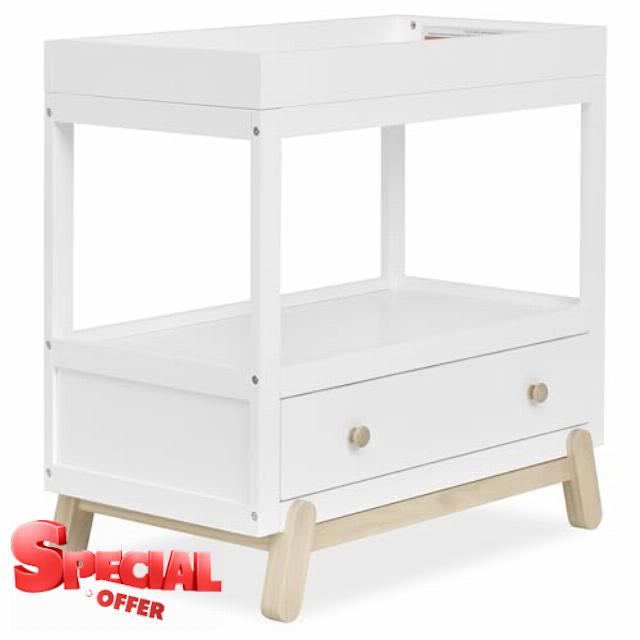 Hygge Changing Table in White Vintage Oak