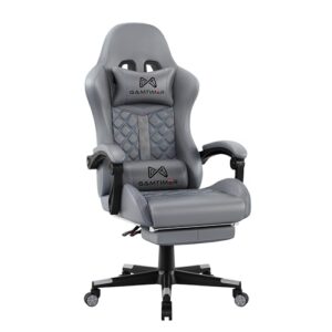 Computer Chair with Footrest and Lumbar Support