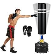 SPOTRAVEL Freestanding Punching Bag, Boxing Bag with Height Adjustable Stand, Junior Boxing Glove...