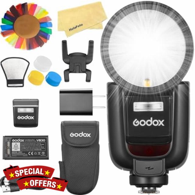 Godox V1 Pro S V1Pro S Round Head Camera Flash for Sony Flash Speedlite Speedlight