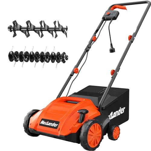 13” 12Amp 2-in-1 Lawn Dethatcher with 4-Position Depth Adjustment