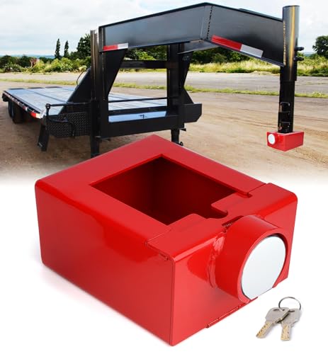 Heavy Duty Trailer Lock Fit Square & Round Trailer Tube - Red