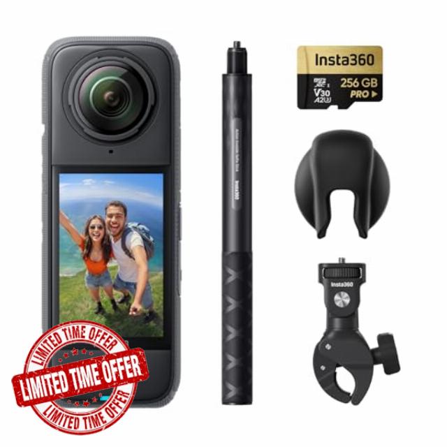 Insta360 X4 Motorcycle Bundle- 8K Waterproof 360 Action Camera