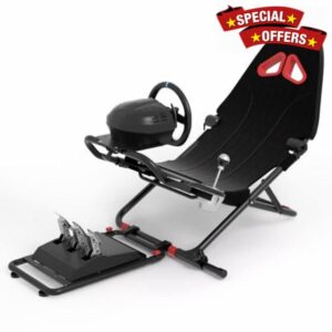 DIWANGUS Racing Simulator Cockpit Foldable Racing Wheel Stand with seat Driving Seat for for Logitech G29 G920 G923 G27 G25 for Thrustmaster T248X T248 T300RS T150 458 TX Xbox PS4