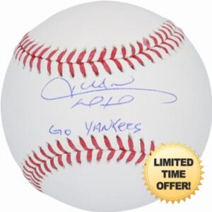 Juan Soto New York Yankees Autographed Baseball with "Go Yankees!" Inscription - Autographed Baseballs