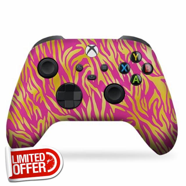 DreamController Nobility Tigger Custom X-box Controller Wireless compatible with X-box One/X-box Series X/S Proudly Customized in USA with Permanent HYDRO-DIP Printing (NOT JUST A SKIN)