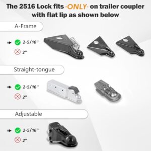 Only Fit 2-5/16 inches Ball Coupler with Straight Lip
