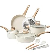 CAROTE Nonstick Pots and Pans Set, Granite Kitchen Cookware Sets, Non Stick Natural Stone Cooking...