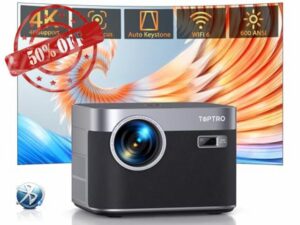 [Auto Focus/Keystone] TOPTRO X7 Android TV Projector with WiFi and Bluetooth