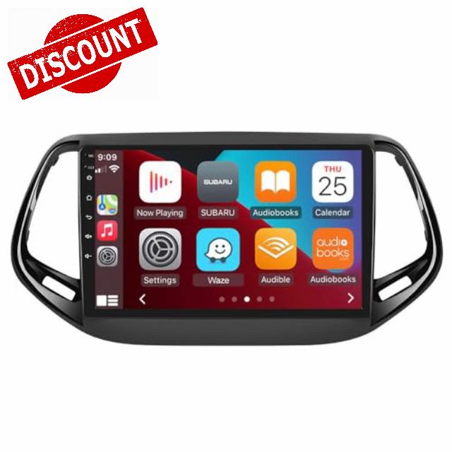 for Jeep Patriot Compass Radio 2017-2019 Car Stereo Wireless/Wired Apple Carplay Android Auto EQ with 10.1" IPS Touchscreen GPS Navigation Built-in DSP Bluetooth Head Unit Free Backup Camera