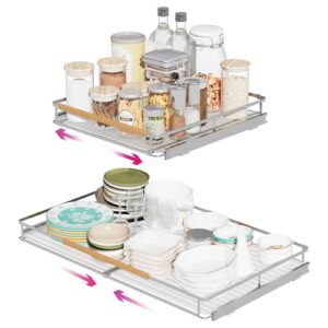 Adjustable Width (20.9"~37.9") Slide Out Cabinet drawers