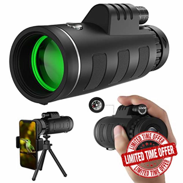 Monocular Telescope 40x60 High Definition Larger Vision Monoculars with Smartphone Adapter