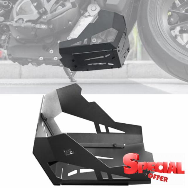 KEMIMOTO Motorcycle Skid Plate Compatible with Sportster S RH1250 2021 2022 2023 2024 Engine Skid Plate Black Sportster S Accessories