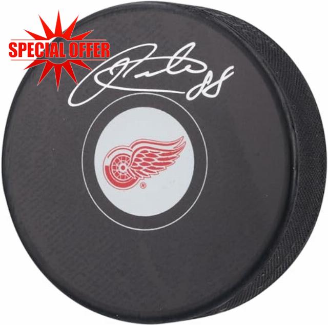 Patrick Kane Detroit Red Wings Autographed Hockey Puck - Autographed NHL Pucks