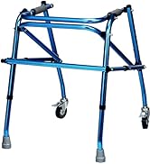 SPOTRAVEL Lightweight Walking Frame, Height Adjustable Rollator Walker with Wheels and Non-Slip F...