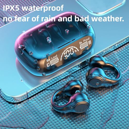 Bluetooth 5.3 Earbuds for Men Women Open Ear Headphones 8D Surround Sound