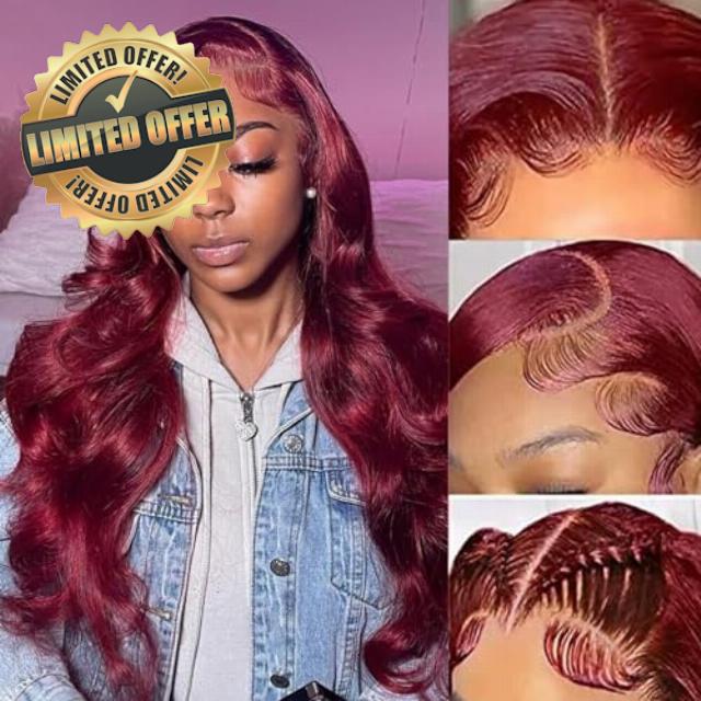 Long Wine Red Wigs for Women